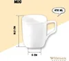 Wilmax Tasse 470 ml Weiß Porzellan Ilona WL-993066/A Produktbild-Vorschau 3