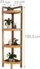 Scaffale angolare Relaxdays in bambù, 4 ripiani Anteprima dell’immagine prodotto 4