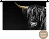 MuchoWow® Wandteppich Wandbehang Schottisches Hochlandrind Produktbild-Vorschau 1