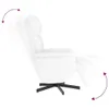 vidaXL Relax kreslo s podnožkou biela Imitácia kože Náhľad obrázku produktu 6