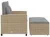 vidaXL Gartensofa mit Kissen 2-Sitzer Beige Poly Rattan Produktbild-Vorschau 6