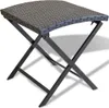 vidaXL Tabouret pliant Poly rotin noir Voir les images du produit 5