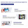 Instructional steps for installing printer cartridges. Produktbild-Vorschau