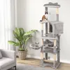 COSTWAY Arbre à chat en bois 176cm, Grand arbre à chat, Voir les images du produit 2