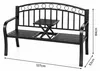 Aga Metall-Gartenbank mit ausklappbarem Tisch 127x53x84 cm Produktbild-Vorschau 5