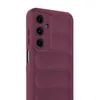 A close-up view of a burgundy phone case with a textured design. Produktbild-Vorschau