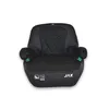 A black child booster seat shown from the front on a white background. Produktbild-Vorschau