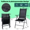 CCLIFE 2 Stk. Gartenstühle Hochlehner Balkonstühle klappbar Produktbild-Vorschau 3