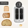 A toaster with slices of bread next to it, and marketing graphics. Anteprima dell’immagine prodotto