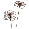 Gartenstecker Hibiskus, Edelrost Rostoptik Metall, 2er-Set, Produktbild-Vorschau 1