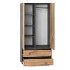 STIV Möbel | Armoire Gris Mat/Dub Wotan 90x50x180 cm | 2 Voir les images du produit 2