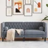 vidaXL Chesterfield-Sofa mit Nackenrollen 2-Sitzer Produktbild-Vorschau 2