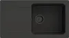 A top-down view of a dark gray kitchen sink with a drain. Náhľad obrázku produktu