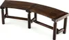 A curved wooden bench on a white background. Náhled obrázku produktu