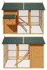 CADOCA® Hühnerstall 2stöckig 191x151x148cm Lauframpen Produktbild-Vorschau 8