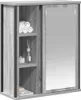 vidaXL Armoire murale de salle de bain avec miroir Gris Voir les images du produit 4