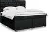 vidaXL Boxspringbett mit Matratze Schwarz 180x200 cm Stoff Produktbild-Vorschau 2