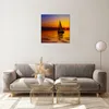 Bilder auf glas - Boot Sonnenuntergang Landschaft - 50x50cm Produktbild-Vorschau 7