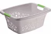 Panier à linge "Flowers" 50 l gris 65,1 x 48,6 x 26,2 cm Voir les images du produit 1