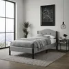 Letto imbottito ML-Design, 90x200 cm, grigio. Letto singolo Anteprima dell’immagine prodotto 8