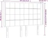 vidaXL LED Kopfteil Schwarz 147x16x118/128 cm Stoff - LED Produktbild-Vorschau 7