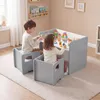 COSTWAY 6-in-1 Kindertafel, kindertafel en stoelset met Productafbeelding-voorbeeld 2