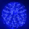 A coiled rope light with blue LEDs. Voir les images du produit