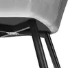 Chaise MARILYN Effet Velours Style Scandinave - gris/noir, Voir les images du produit 8