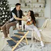 LARS360 Skládací psí rampa Pet Schody Dřevěný psí žebřík s Náhled obrázku produktu 10