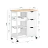 SoBuy FKW79-W Küchenwagen mit Rollen Servierwagen mit 2 Produktbild-Vorschau 4