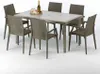ProduceShop S7050SETJ6PBIMK, Beige, Braun, Polyrattan, 6 Produktbild-Vorschau 1