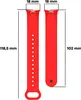 Two red silicone watch straps with measurement indicators. Produktbild-Vorschau