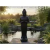 Schöner Buddha aus Steinguss perfekt für den Garten die Produktbild-Vorschau 2
