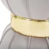 Stołek welurowy ze złotym detalem, Ø 40 cm Podgląd zdjęcia produktu 10