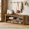 Banc d'entrée en bois - Banc avec étagère à chaussures à Voir les images du produit 2