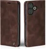Two views of a brown leather flip phone case for a Sony Xperia 5 V. Produktbild-Vorschau