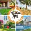 Stół ogrodowy COSTWAY z otworem na parasol, 80x80x75cm, Podgląd zdjęcia produktu 7