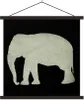 MuchoWow® Textilposter Elefant - Karte - Vintage 40x40 cm Produktbild-Vorschau 1