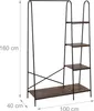 Portaabiti Relaxdays, 5 ripiani, asta appendiabiti, A x L x Anteprima dell’immagine prodotto 4