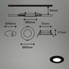 Einbauleuchte Briloner LED 3er Set Schwarz IP44 dimmbar 4,9 Produktbild-Vorschau 7