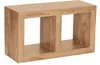 A wooden shelf unit with two open compartments, presented against a white background. Produktbild-Vorschau