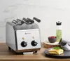 A Hendi toaster is displayed on a wooden counter with a sandwich, a bowl of sauce, and a water bottle. Anteprima dell’immagine prodotto