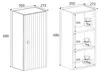 Rodan Szafka wisząca łazienkowa 68cm - Wisząca - Ryflowana Podgląd zdjęcia produktu 7