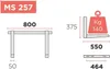 Diagrams showing dimensions and weight capacity for a wall bracket. Podgląd zdjęcia produktu