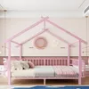 Merax Hausbett aus Metall 140x200cm, Jugendbett mit Produktbild-Vorschau 10