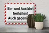 Blechschild Hinweis Ein- Ausfahrt freihalten, 30x20 cm, Produktbild-Vorschau 4