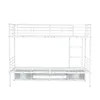 A white metal bunk bed with storage drawers underneath, shown against a plain white background. Anteprima dell’immagine prodotto