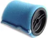 A blue foam air filter with a black plastic end cap, isolated on a white background. Produktbild-Vorschau