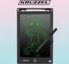 A black drawing tablet with a green monkey drawing on it, with a stylus resting on the tablet. Podgląd zdjęcia produktu