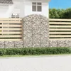 vidaXL Gabione mit Hochbogen 150x30x200/220 cm Verzinktes Produktbild-Vorschau 2